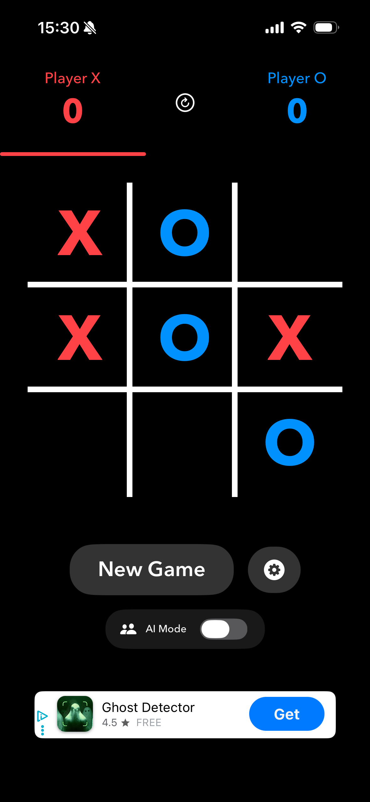 Tic Tac More strategic moves with multiple board sizes and AI opponent