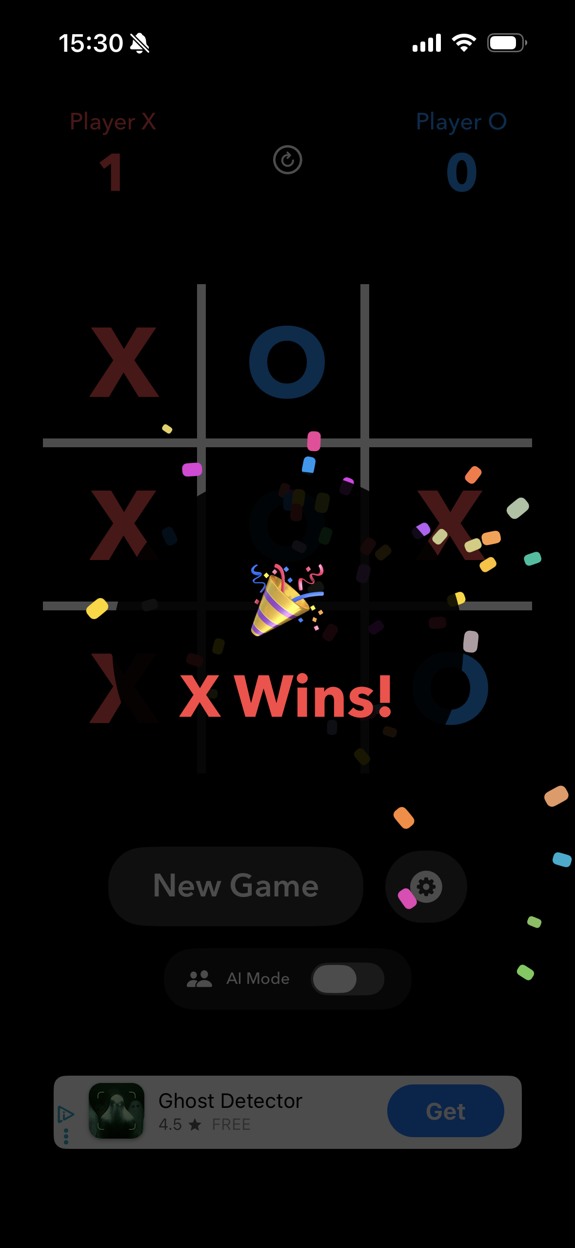 Tic Tac More local multiplayer pass-and-play mode for two players